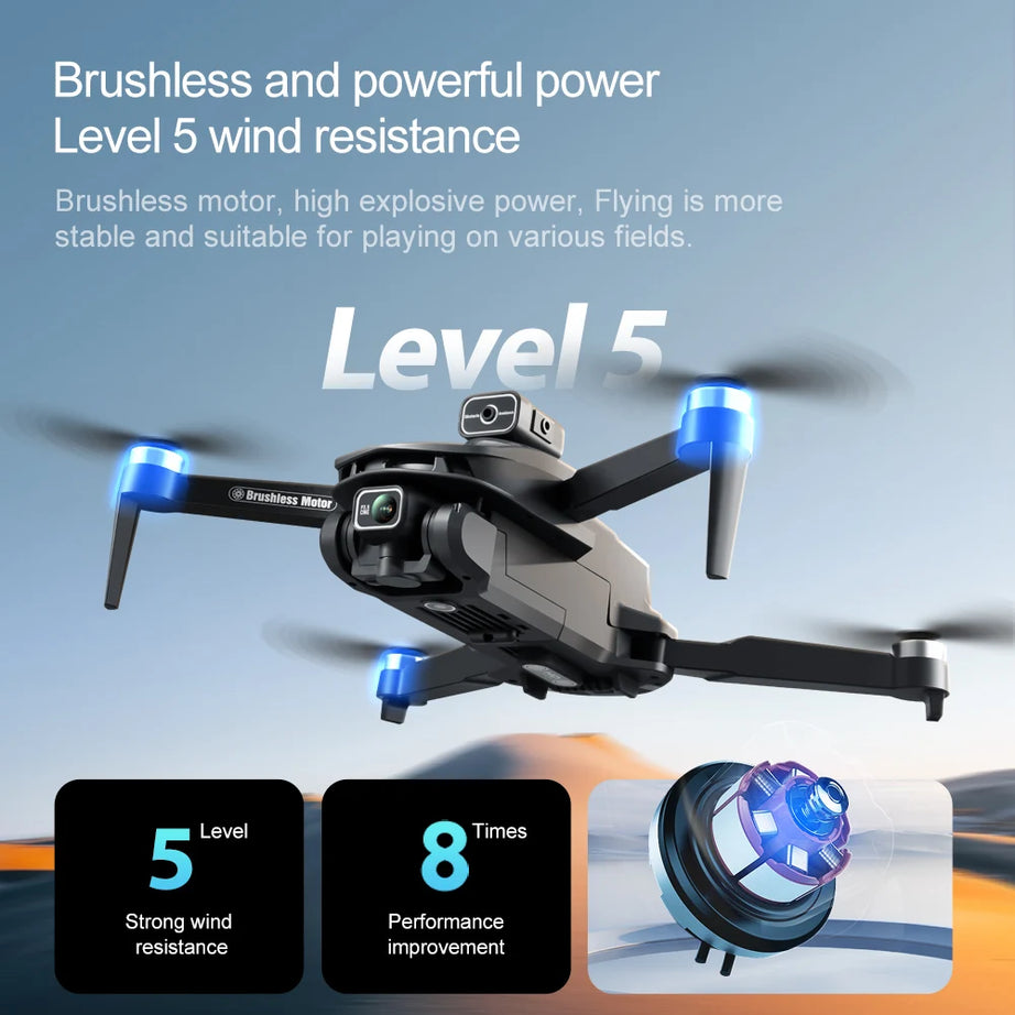 2025 V168 Pro MAX GPS Drone 8K Professional HD Camera 5G WIFI FPV 360° Obstacle Avoidance Brushless Large Screen RC Quadcopter
