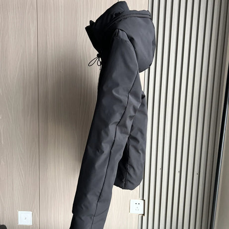 ETJ Automne/Hiver 2025 Nouvelle veste courte femme en coton épais chaud et imperméable à capuche, imitation coupe-vent, manteau d'extérieur 4749703