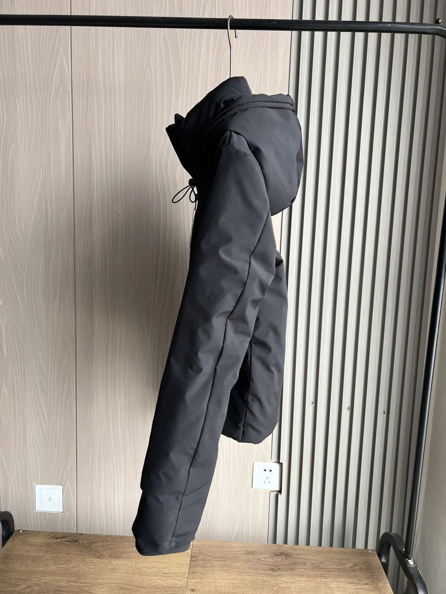 ETJ Automne/Hiver 2025 Nouvelle veste courte femme en coton épais chaud et imperméable à capuche, imitation coupe-vent, manteau d'extérieur 4749703