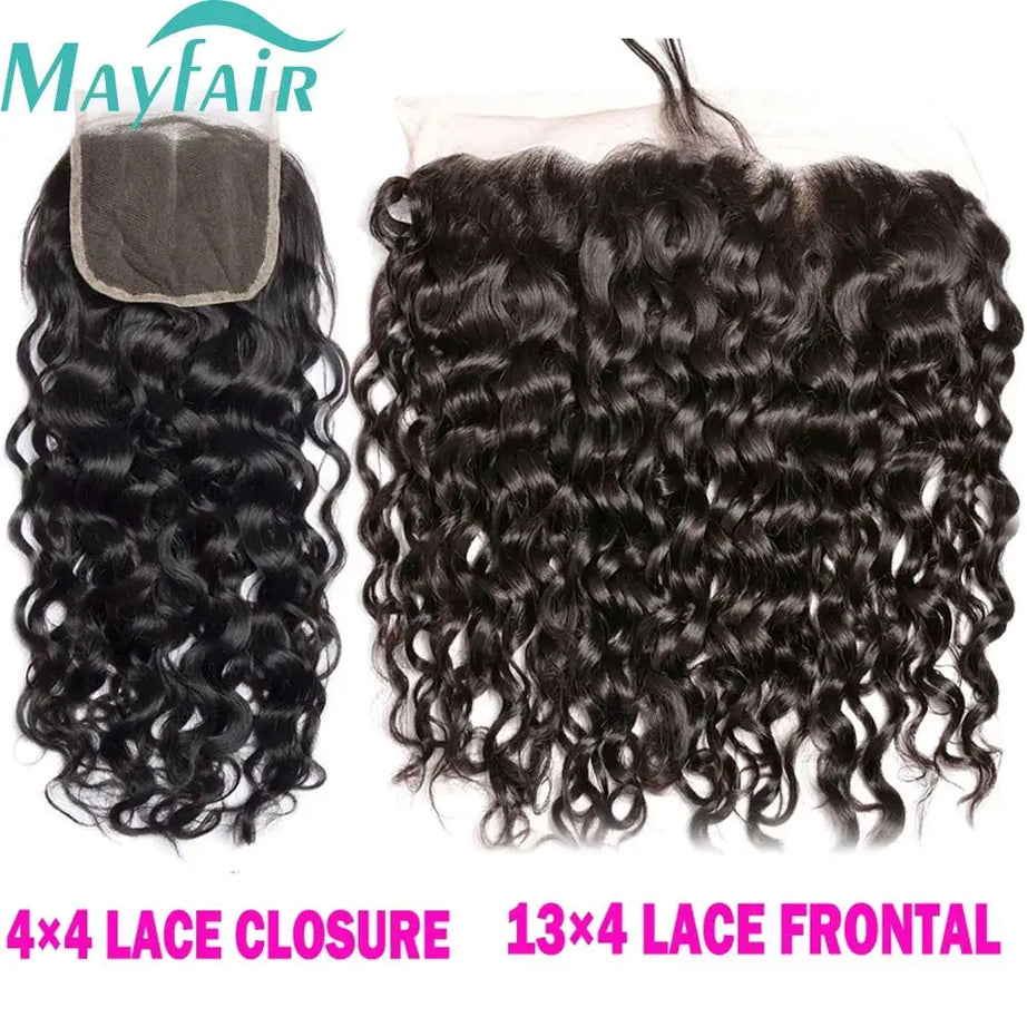 Lace Frontale transparente HD 12A en dentelle 13x4, effet ondulé, fermeture 4x4, cheveux humains brésiliens, effet bouclé crépu et lisse.