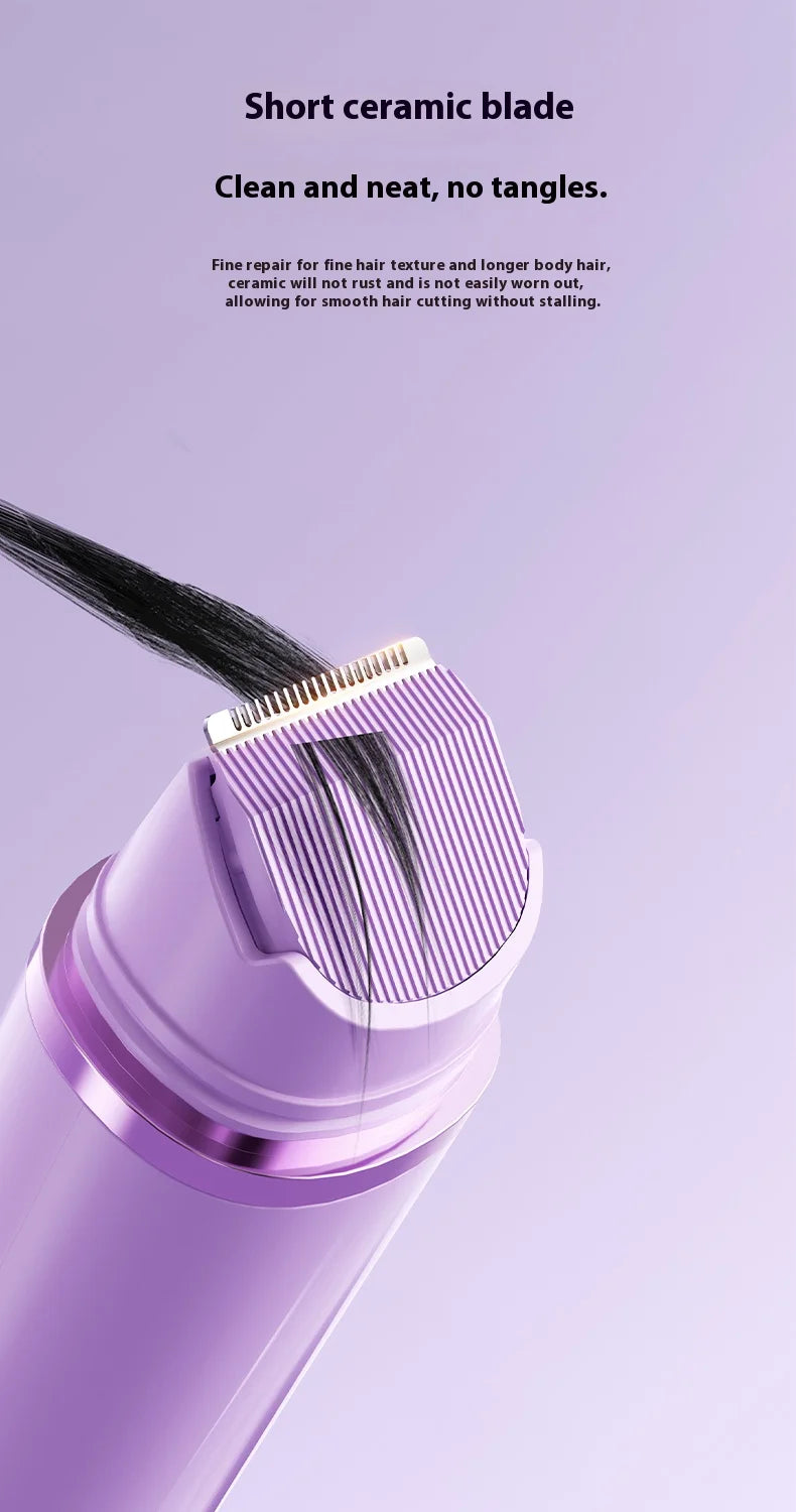 Rasoir électrique 2 en 1 pour femmes, épilation indolore, tondeuse corporelle rechargeable, épilateur pour aisselles et moustache