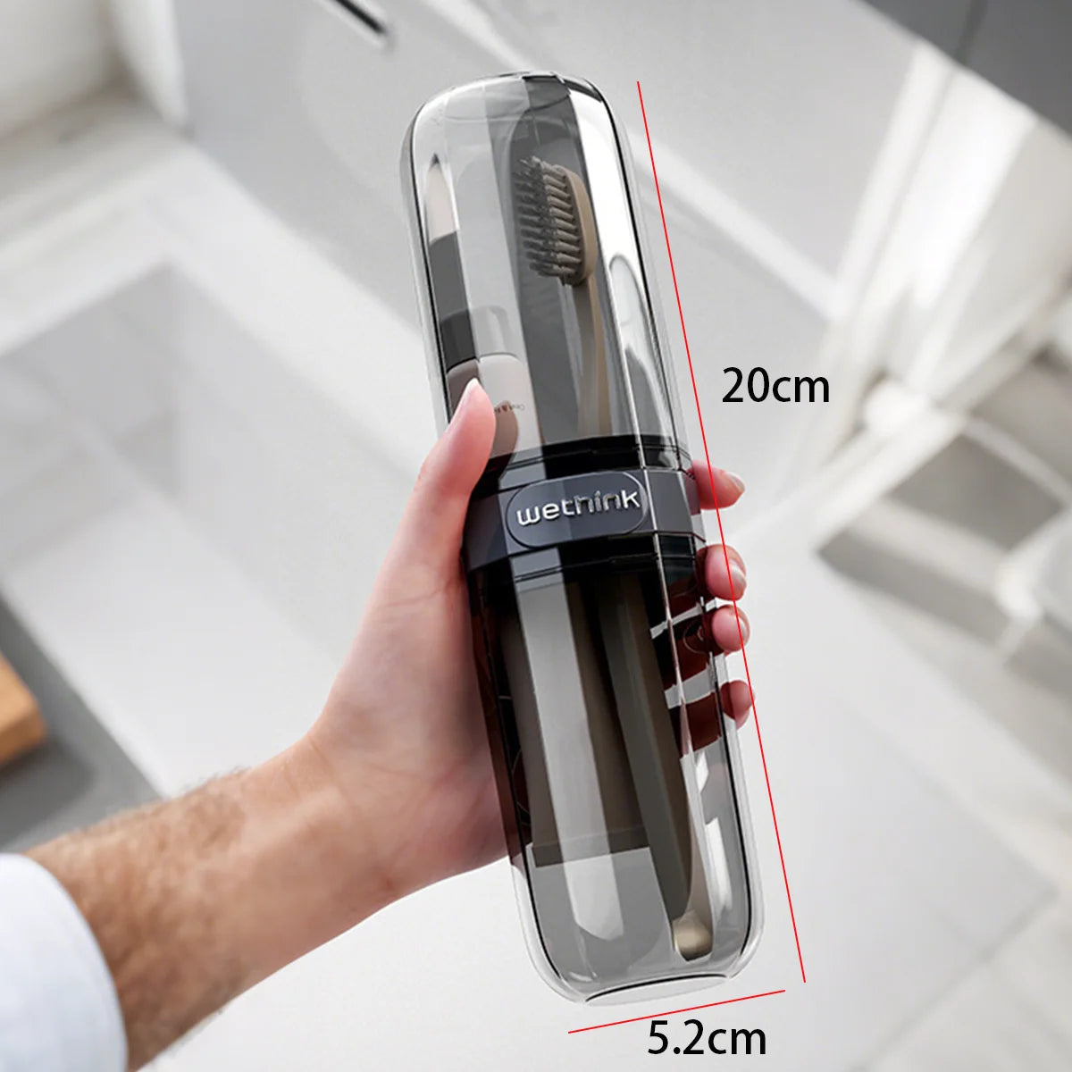 Étui de rangement portable pour brosse à dents et dentifrice, idéal pour les voyages et le camping. Protège votre brosse à dents et votre dentifrice de la saleté et des dommages.