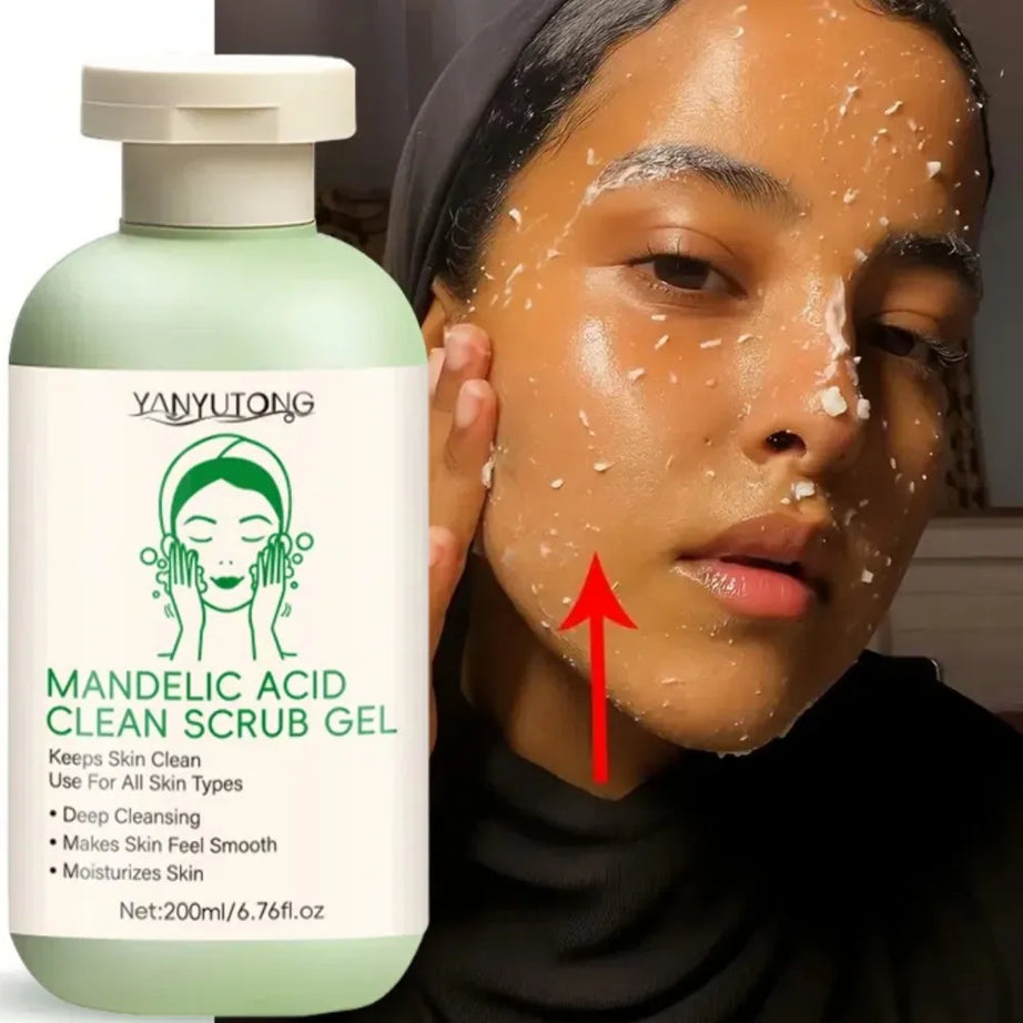 Gel exfoliant visage nettoyant en profondeur, purifiant les pores, soin éclaircissant, hydratant et réparateur, gommage visage