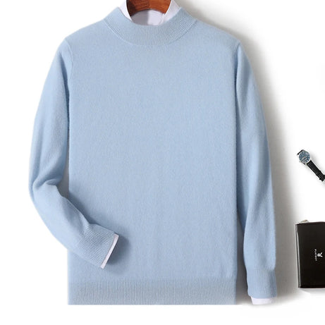Pull 100 % laine mérinos pour femme, grande taille jusqu'à 5XL, col demi-lune, maille ample, manches longues, finitions cachemire.