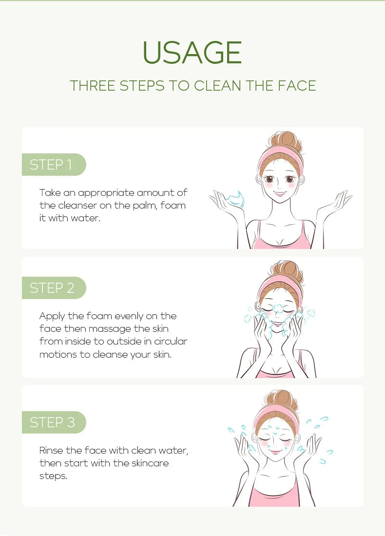 Nettoyant visage à la vitamine C, nettoyant en profondeur, hydratant, éliminateur de points noirs, soin du visage, mousse nettoyante, soin de la peau