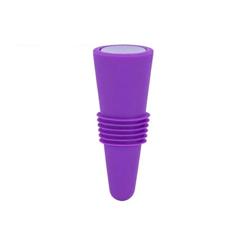 Lot de 1 bouchon en silicone pour bouteilles de vin et autres boissons, étanche, réutilisable.