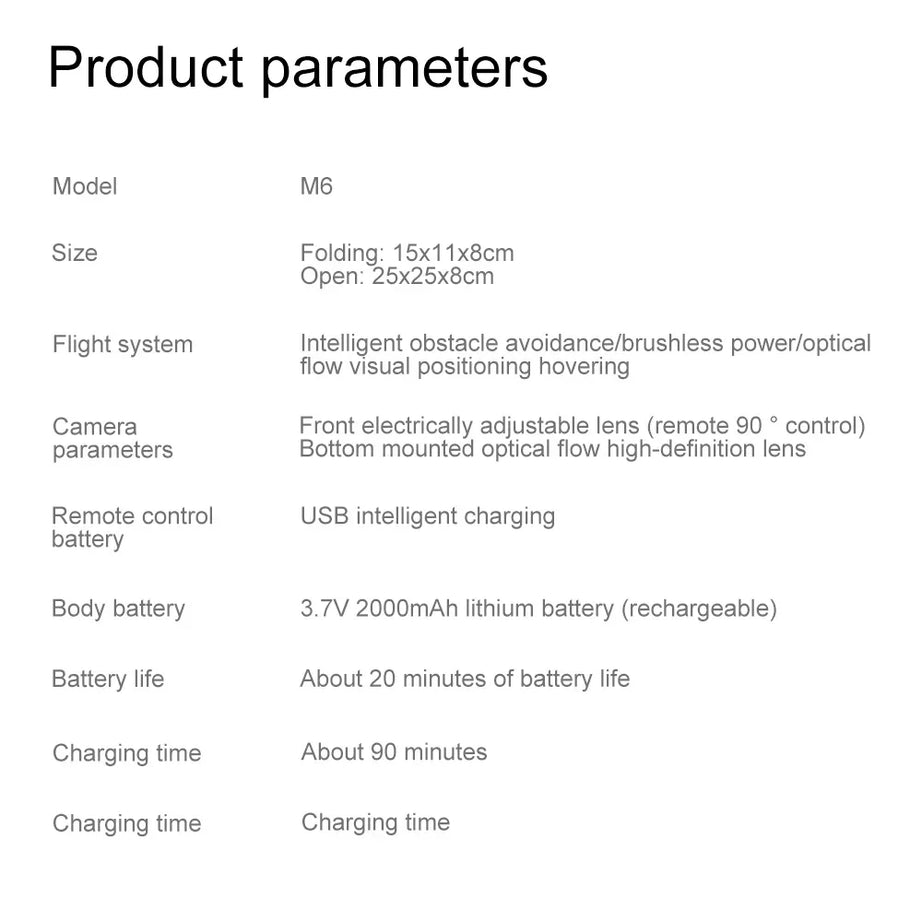 Drone M6 8K Pro original avec caméra HD 4K FPV Wi-Fi 5G pour prises de vue aériennes professionnelles. Quadricoptère radiocommandé avec écran intégré.