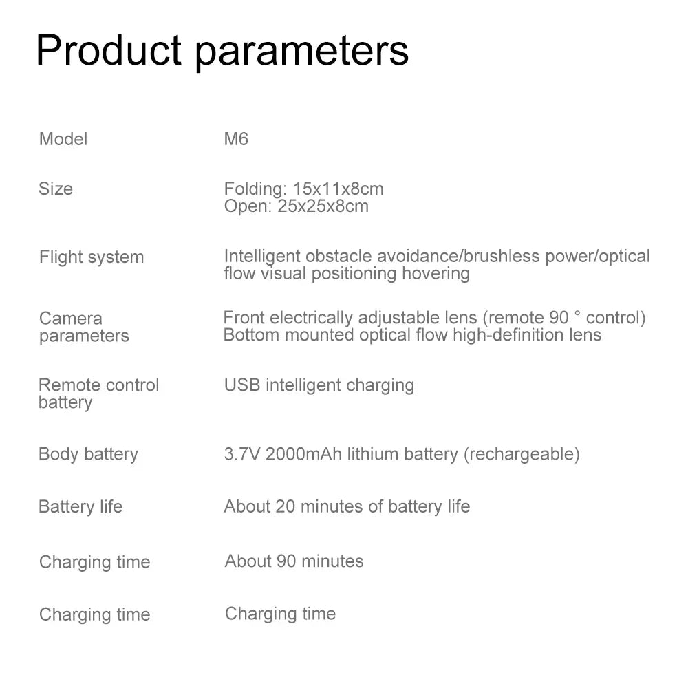 Drone M6 8K Pro original avec caméra HD 4K FPV Wi-Fi 5G pour prises de vue aériennes professionnelles. Quadricoptère radiocommandé avec écran intégré.