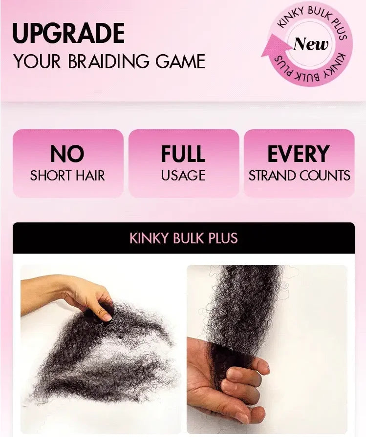Cheveux Black Pearl Top QVR péruviens crépus bouclés mini twist 50 g/pièce, cheveux humains crépus afro en vrac pour tresses, 100 % cheveux Remy.