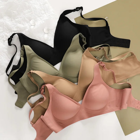 Soutien-gorge sexy sans coutures et sans armatures, soutien-gorge ajustable, sous-vêtements féminins, brassière rembourrée push-up, lingerie intime