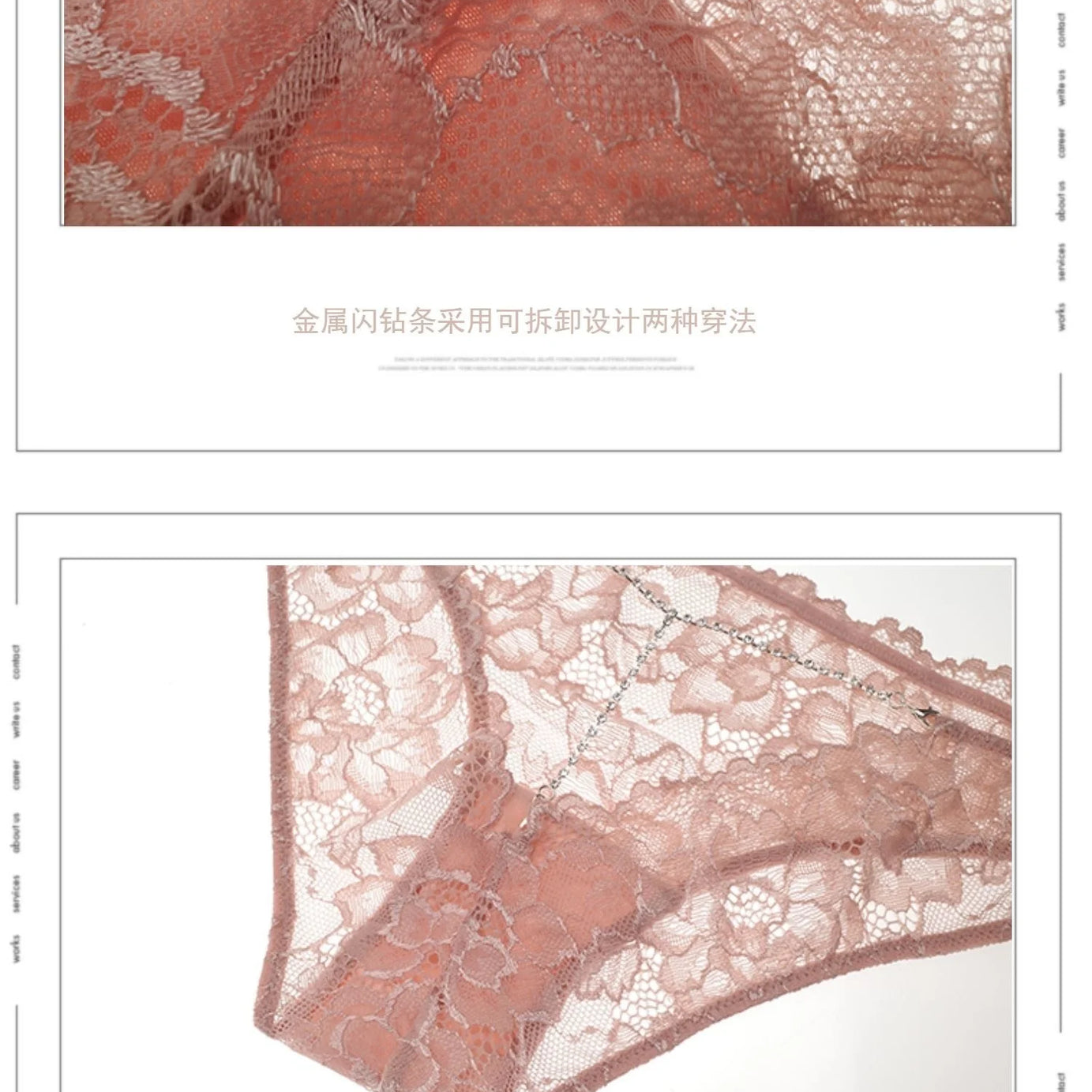 SP&CITY Nouvelle culotte sexy à strass pour femme, sous-vêtements en dentelle transparente, string sans coutures