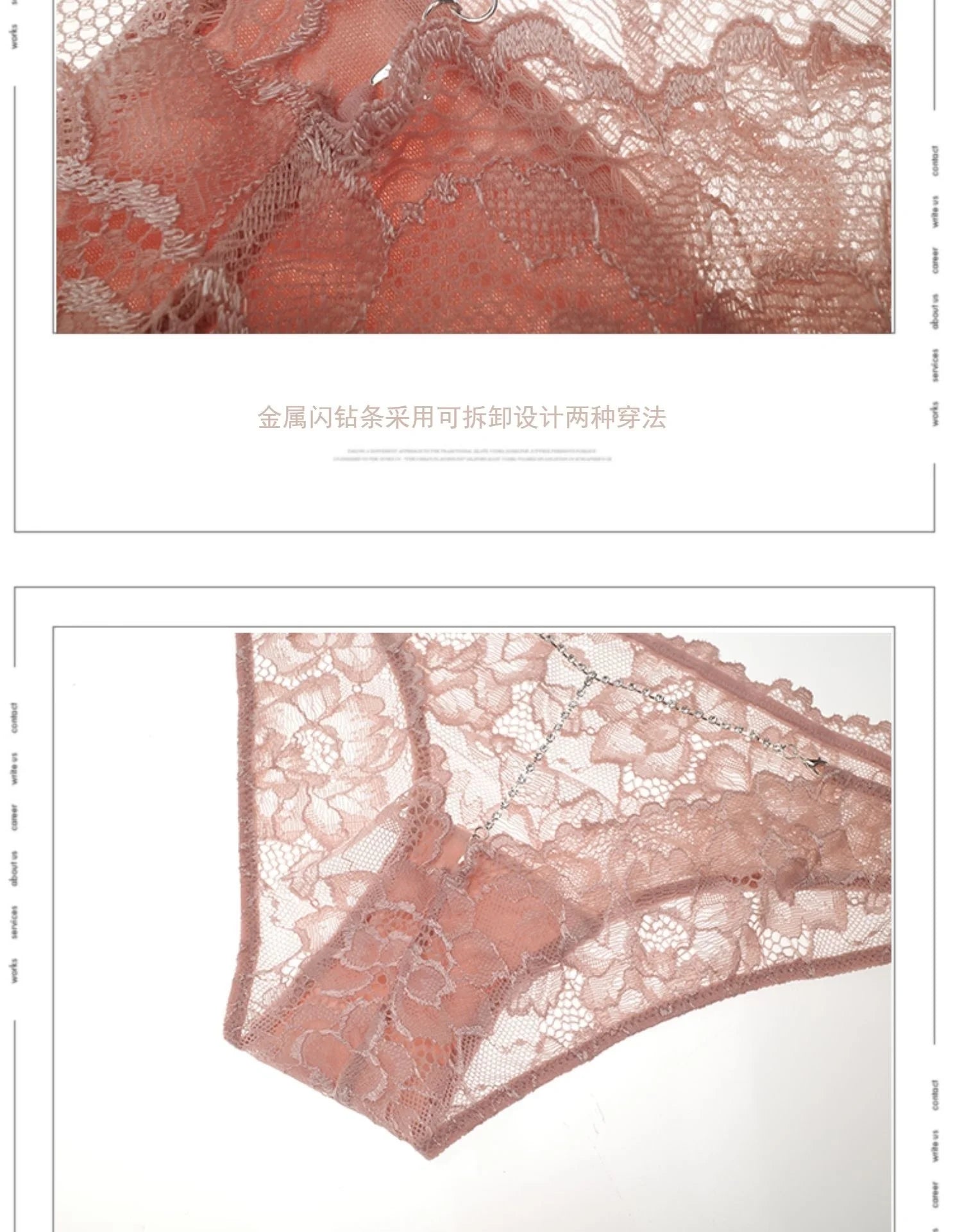 SP&CITY Nouvelle culotte sexy à strass pour femme, sous-vêtements en dentelle transparente, string sans coutures