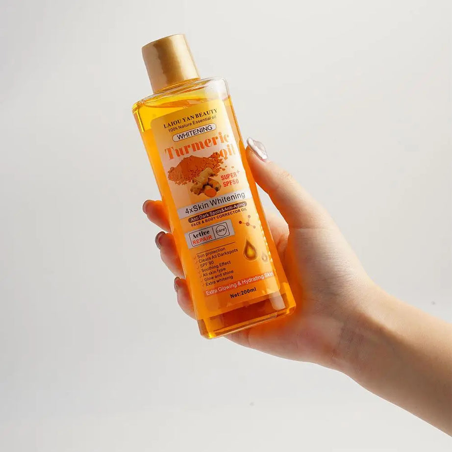 Huile essentielle de curcuma et de gingembre (200 ml) - Soin hydratant intense - Sérum visage nourrissant et lissant