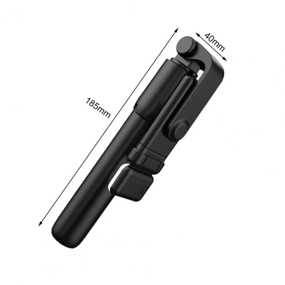 Perche à selfie avec trépied, télécommande Bluetooth et support de téléphone sans fil avec lumière LED intégrée pour le streaming en direct.