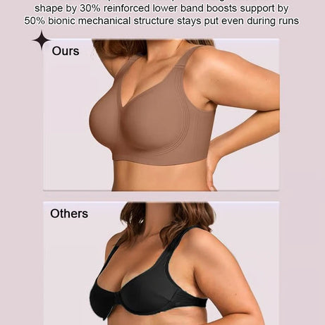 Soutien-gorge push-up sans armatures, sous-vêtements confortables et sans coutures pour femme, doux, respirant et hypoallergénique, sans armatures, idéal au quotidien.
