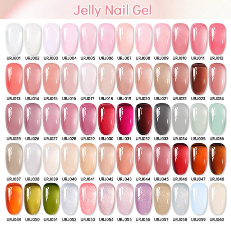 Vernis gel semi-permanent UR SUGAR 15 ml, couleur blanc laiteux translucide, effet gelée, UV, semi-permanent, pour nail art, à dissoudre. Dernière tendance.