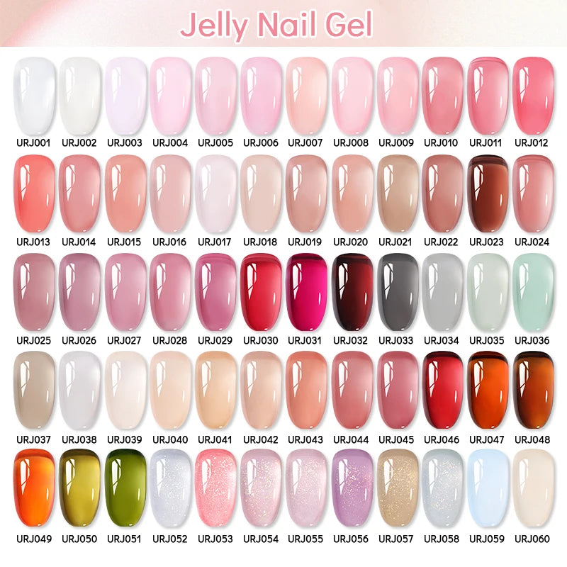 Vernis gel semi-permanent UR SUGAR 15 ml, couleur blanc laiteux translucide, effet gelée, UV, semi-permanent, pour nail art, à dissoudre. Dernière tendance.