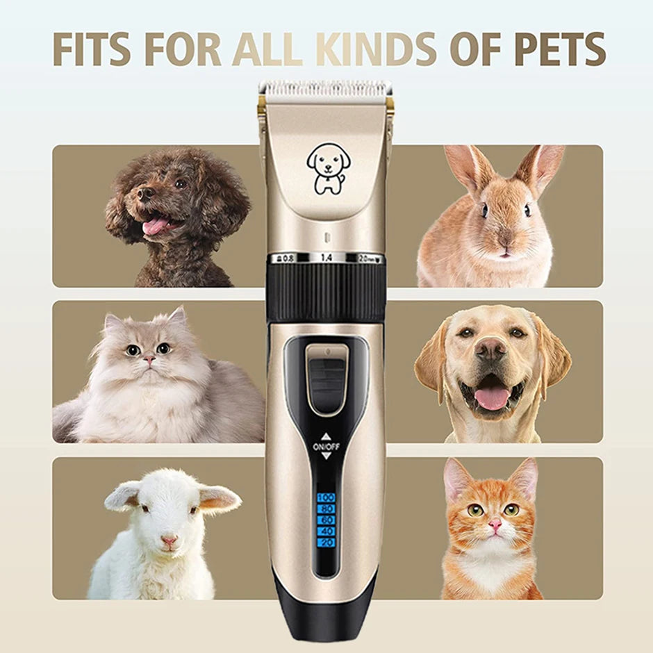 Tondeuse pour chien, tondeuse à poils pour le toilettage (animaux de compagnie/chats/chiens/lapins), kit de tondeuse et rasoir PetsFader