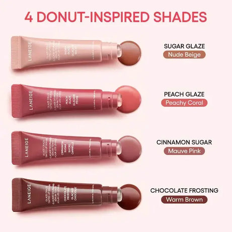 Baume à lèvres hydratant effet donut, gloss miroir, rouge à lèvres parfum fraise framboise chocolat, huile à lèvres transparente, maquillage