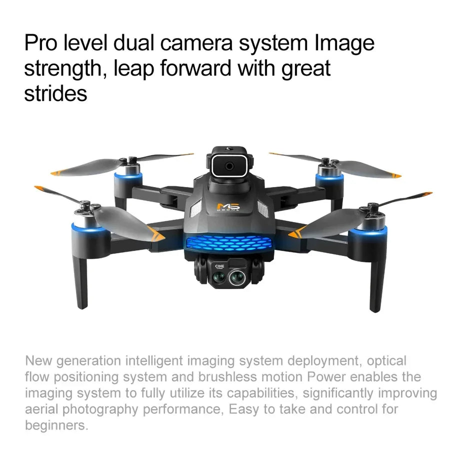 Drone M6 8K Pro original avec caméra HD 4K FPV Wi-Fi 5G pour prises de vue aériennes professionnelles. Quadricoptère radiocommandé avec écran intégré.