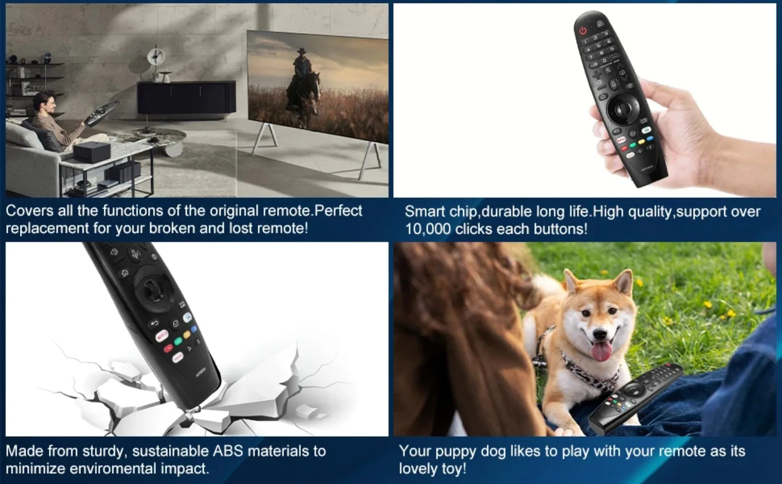 Nouvelle télécommande AN-MR20GA AKB75855501 avec fonction vocale et pointeur pour téléviseurs intelligents LG (compatible avec de nombreux modèles LG)