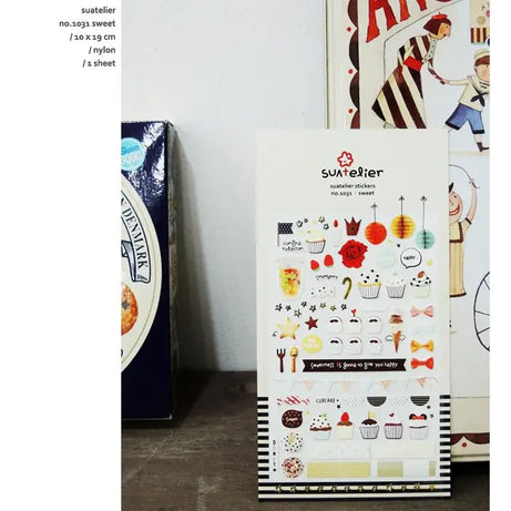 Autocollants Suatelier Foods, scrapbooking esthétique, jolis stickers pour carnets de voyage, décorations coréennes, agendas et fournitures de loisirs créatifs.