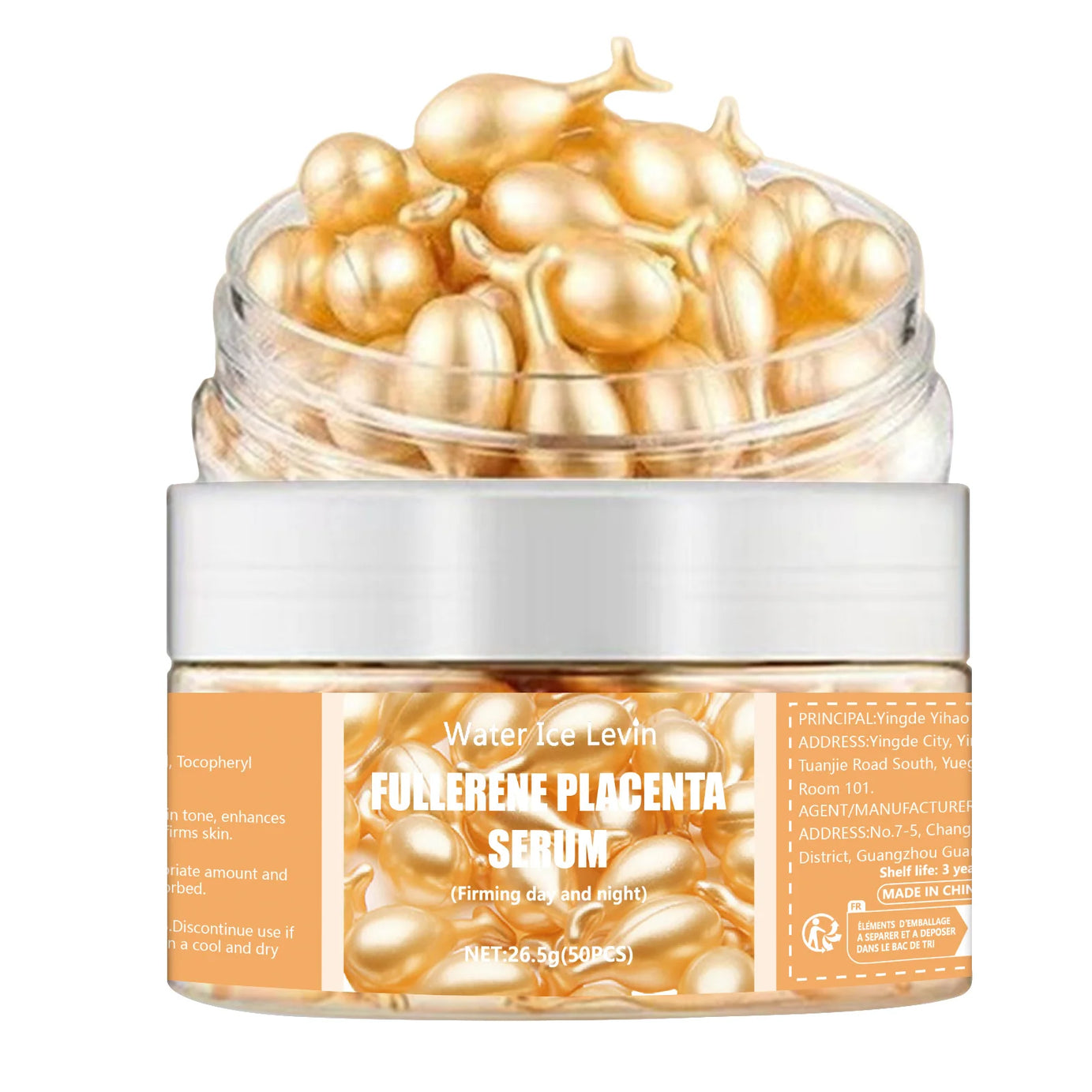 50 capsules de sérum au collagène pour le visage, anti-imperfections, anti-acné et anti-rides, raffermissantes et éclaircissantes, à base d'acide hyaluronique. Nouveau soin de la peau.