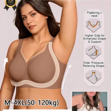 Soutien-gorge push-up sans armatures, sous-vêtements confortables et sans coutures pour femme, doux, respirant et hypoallergénique, sans armatures, idéal au quotidien.