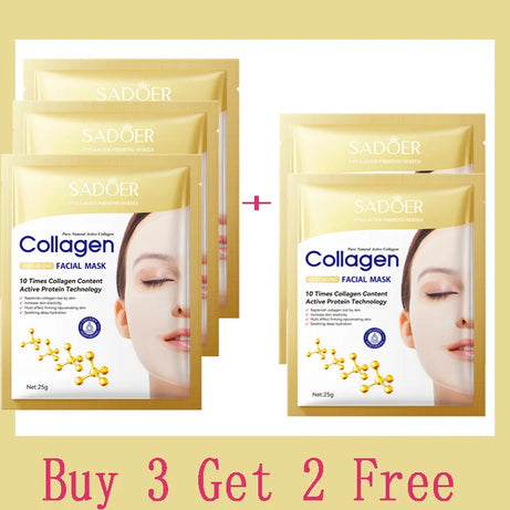 Lot de 10 masques faciaux anti-rides au collagène, anti-âge, atténue les ridules, raffermit la peau, hydrate et illumine le teint, cosmétique coréenne