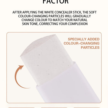 Fond de teint stick thermosensible O'CHEAL, couvrance du visage, imperfections et pores, double embout, fini mat.