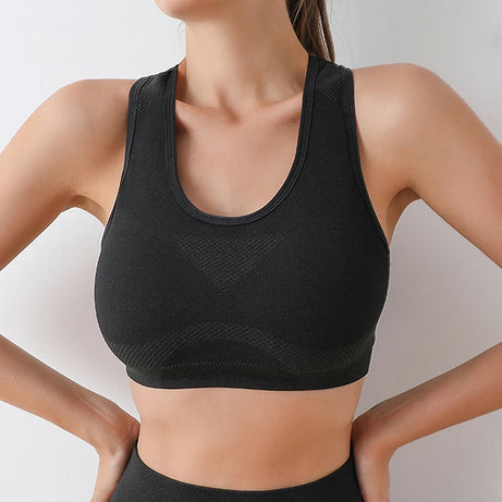 Soutien-gorge de sport push-up pour femme, idéal pour le fitness et le yoga. Sous-vêtements et hauts de sport respirants pour la course et la salle de sport.