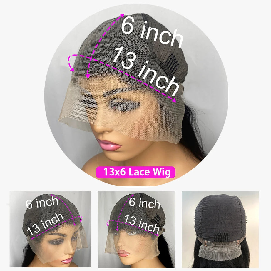 Perruque frontale Deep Wave 13x6 en dentelle HD, cheveux brésiliens, ligne de cheveux naturelle pré-épilée, perruque en cheveux humains avec lace front de 40 pouces.