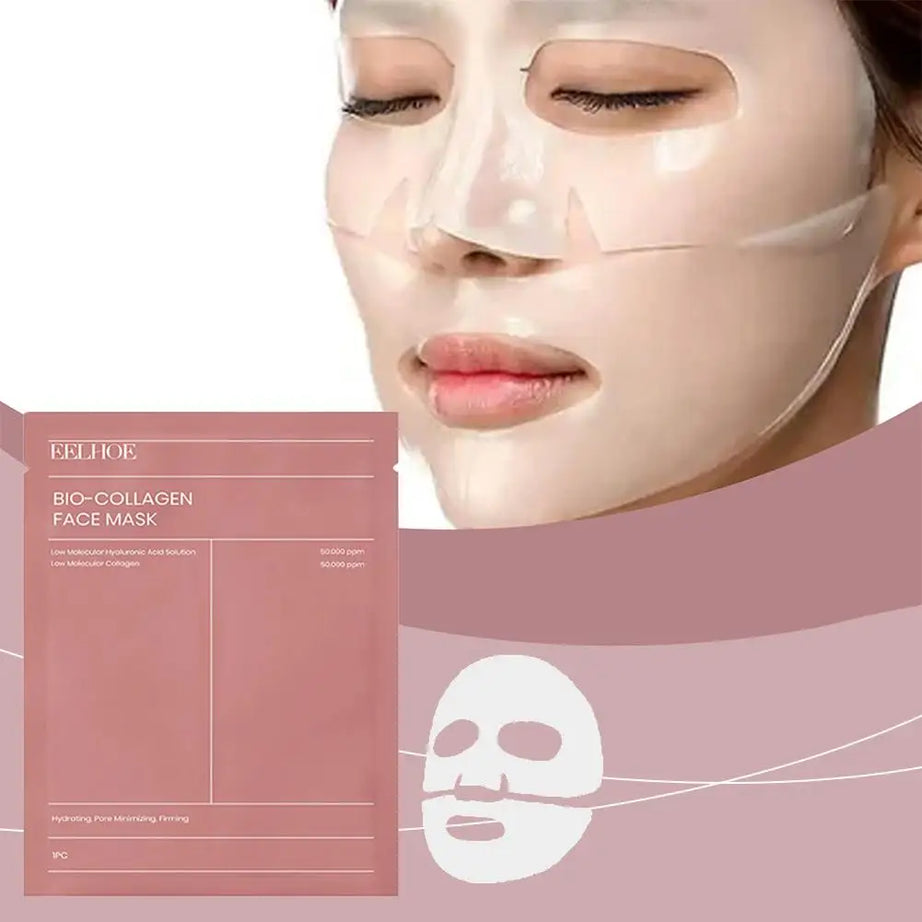 Masque visage bio-collagène (1/5/10 pièces) - Réduit les pores - Hydratation intense - Soin de nuit - Hydrate, rafraîchit et illumine le teint