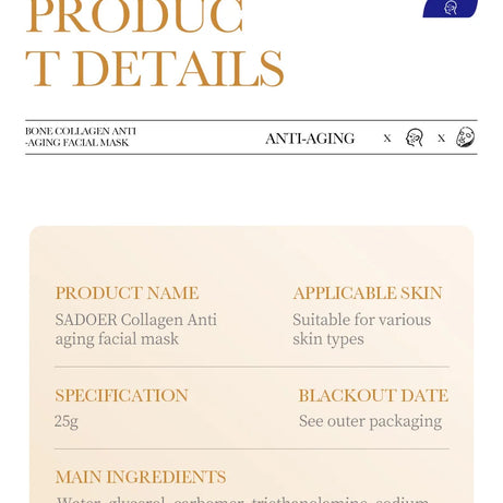 Lot de 10 masques faciaux anti-rides au collagène, anti-âge, atténue les ridules, raffermit la peau, hydrate et illumine le teint, cosmétique coréenne