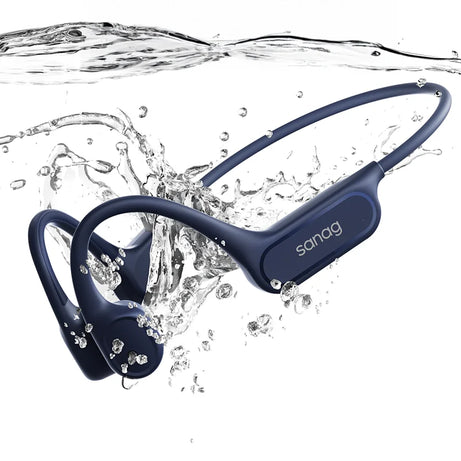 Écouteurs Bluetooth à conduction osseuse Sanag B33S, oreille ouverte, IPX8, pour la natation, mémoire de 32 Go, sans fil, compatibles MP3.