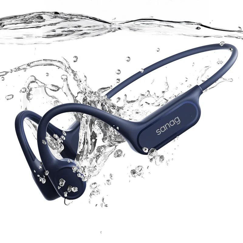 Écouteurs Bluetooth à conduction osseuse Sanag B33S, oreille ouverte, IPX8, pour la natation, mémoire de 32 Go, sans fil, compatibles MP3.