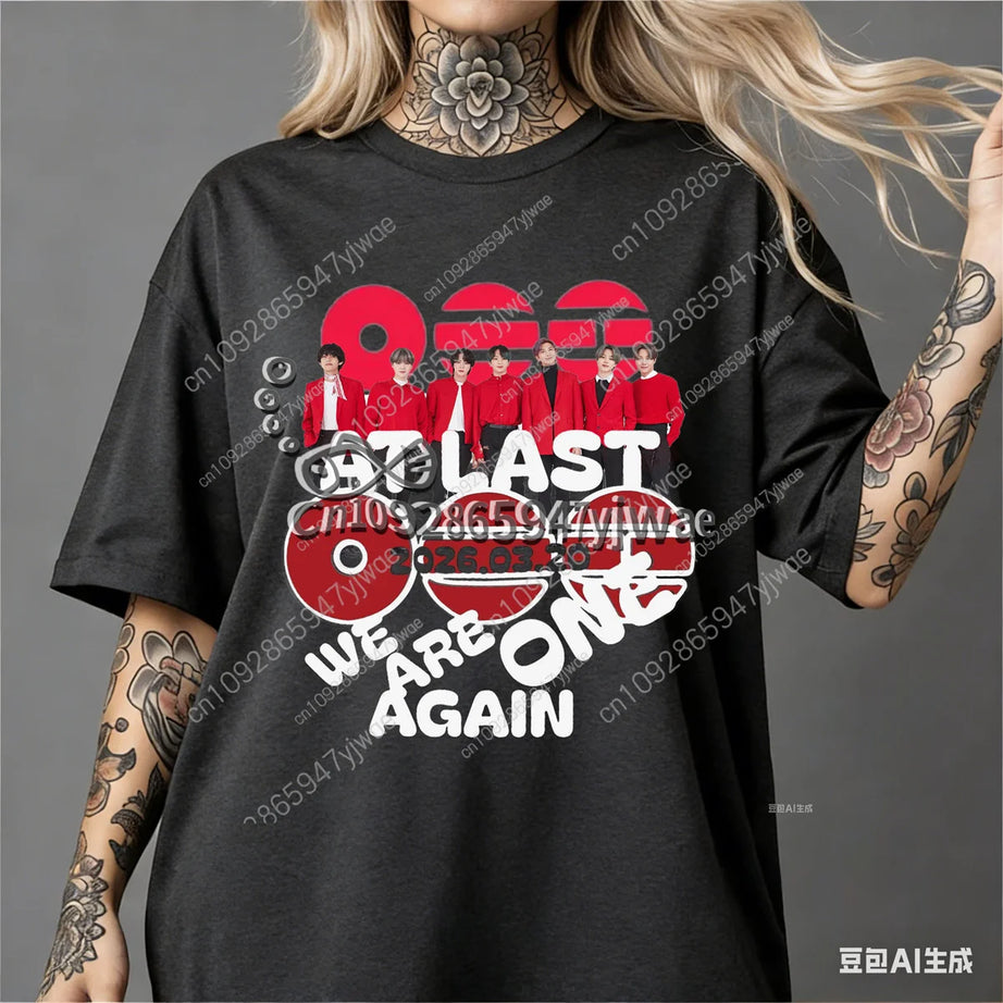 T-shirt « Come Back » 2026, tenue de concert pour la tournée mondiale, cadeau pour les fans d'albums K-pop, haut en coton respirant, t-shirt d'été pour hommes et femmes