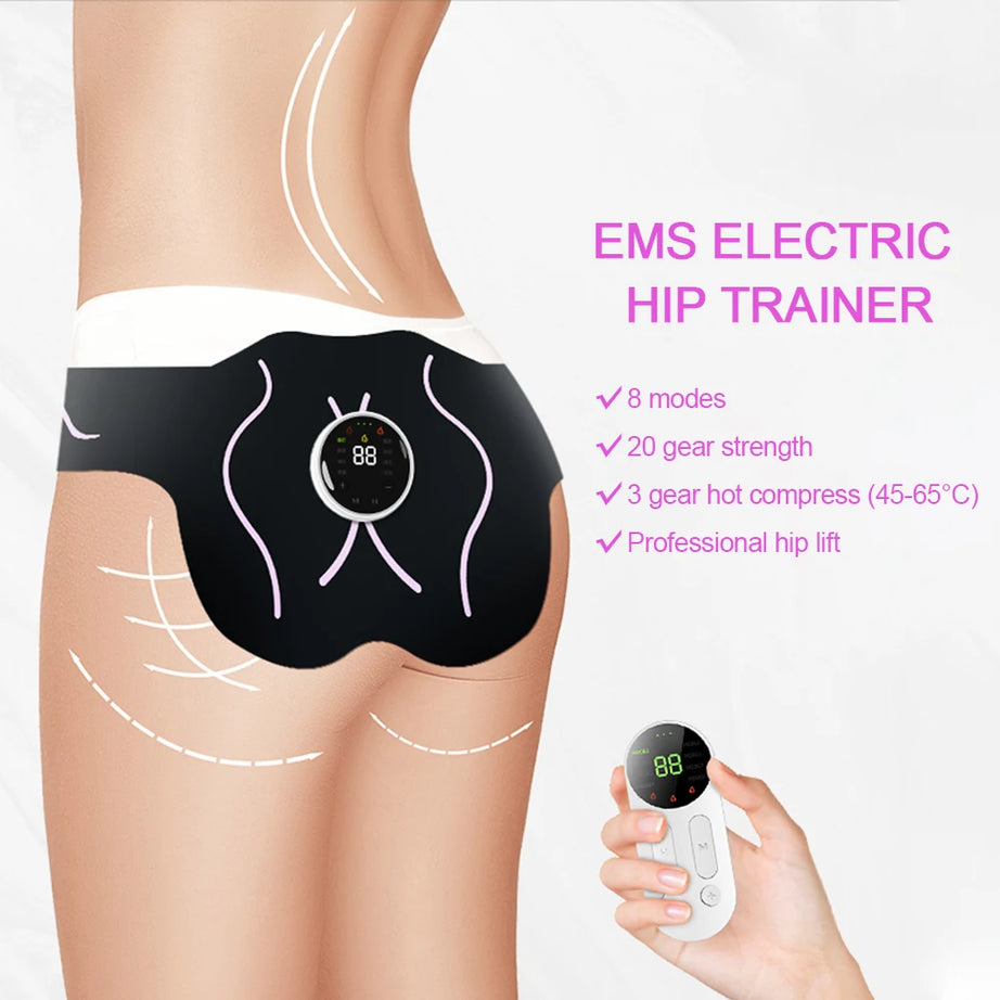 EMS Electric Hip Trainer Peach Buttocks Shaping Hip Muscle Lifting Firming Massage Machine Buttock Muscle Enlargement Stimulator