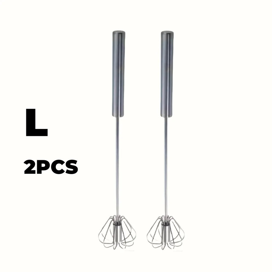 Batteur à œufs en acier inoxydable, mélangeur semi-automatique durable pour mélanger, remuer et battre les œufs sans effort, idéal pour la pâtisserie.