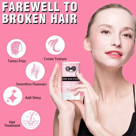 Spray fondant à séchage rapide, imperméable et puissant, dissolvant pour colle à perruque, cire lissante en bâtonnet, gel ou outil pour contrôler les frisottis et la ligne des cheveux.