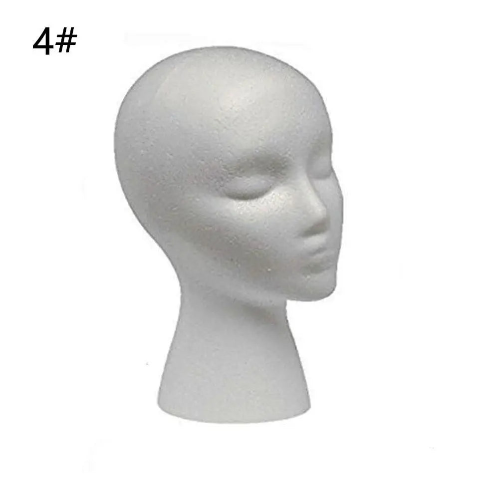 1PC Foam Wig Head Model Mannequin Dummy Wig Glasses Hat Display Stand Rack Hairpieces Stand Holder Female Head Model Wig Display