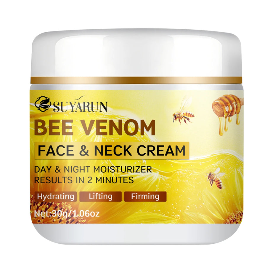 SUYARUN Crème Visage Anti-Âge au Collagène et Venin d'Abeille | Hydratant Raffermissant et Liftant | Réduction des Rides | Hydratation 24H.