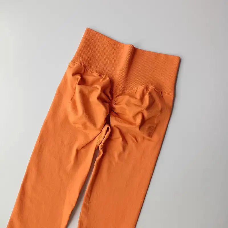 Leggings de yoga taille haute pour femme, sans coutures, effet push-up, pour le sport, le fitness et la course à pied, gainants et ultra-élastiques.