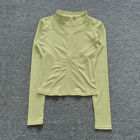Women Sport Jacket Long Sleeve Shirt Workout Coat Gym Training Clothing Yoga Sportswear