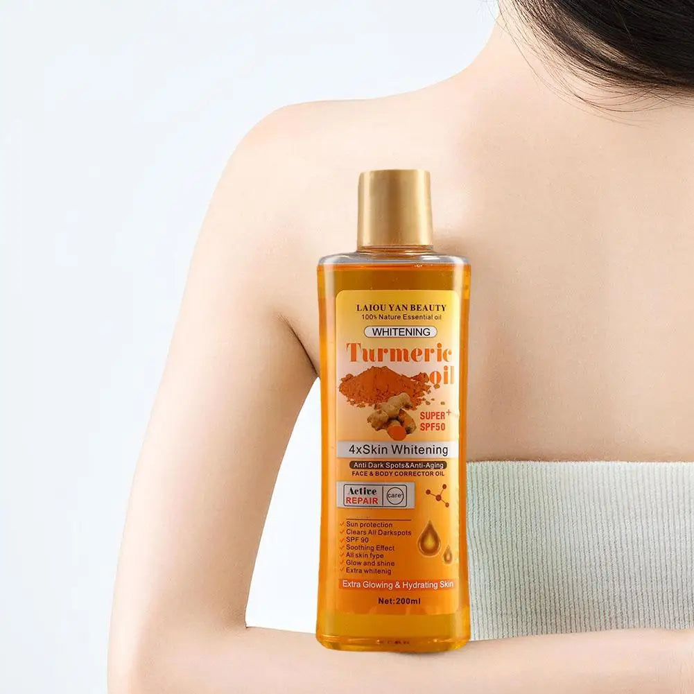 Huile essentielle de curcuma et de gingembre (200 ml) - Soin hydratant intense - Sérum visage nourrissant et lissant