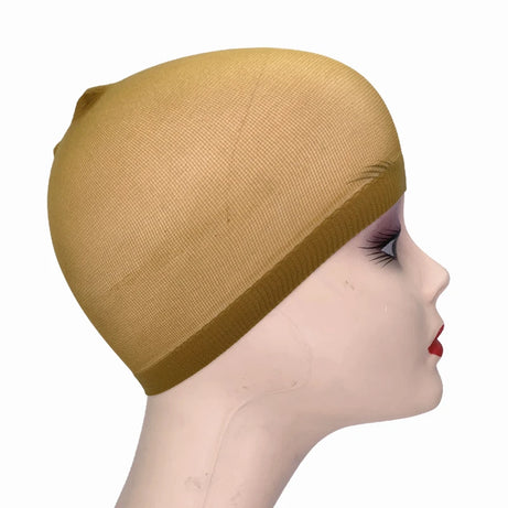 2 unidades/bolsa Gorro de peluca de media superior Red para pelucas de cabello tejido Redes para pelucas de cabello negro Marrón Gorro de peluca de malla elástica para hacer pelucas