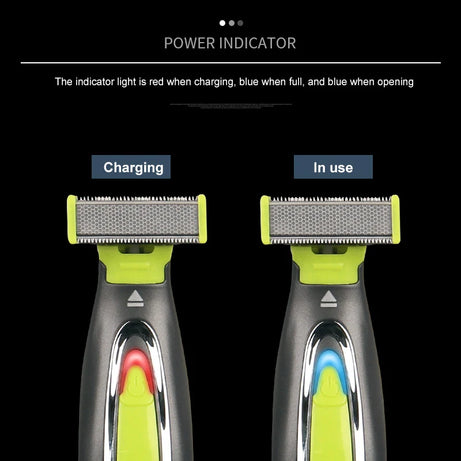 Rasoir électrique MLG pour hommes et femmes, portable, pour le corps entier, avec lame en T et port USB, idéal pour la barbe et les aisselles. Lavable.