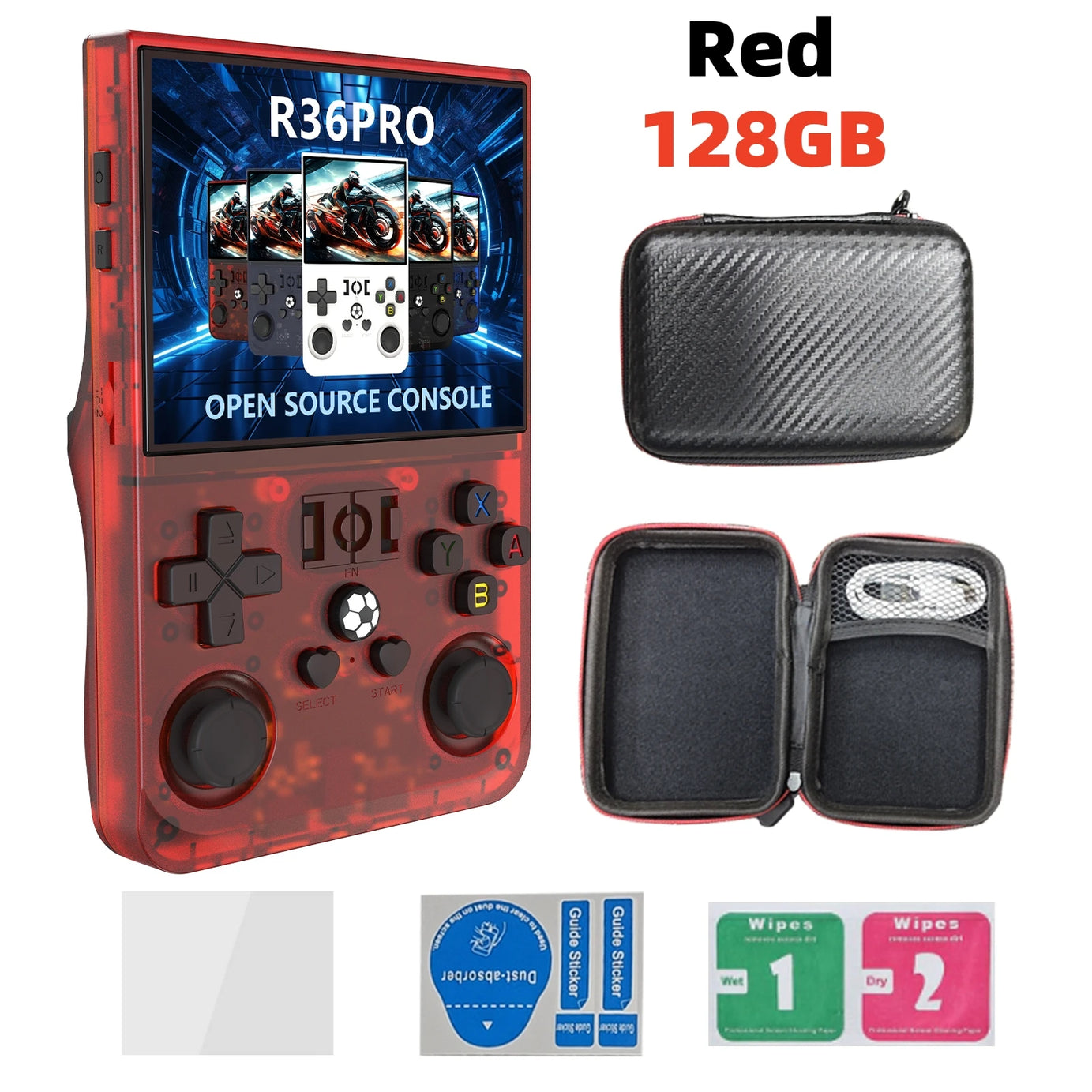 Console de jeux vidéo portable rétro R36 PRO (Open Source) sous Linux, écran IPS 3,5 pouces, 128 Go de stockage, jeux R36S