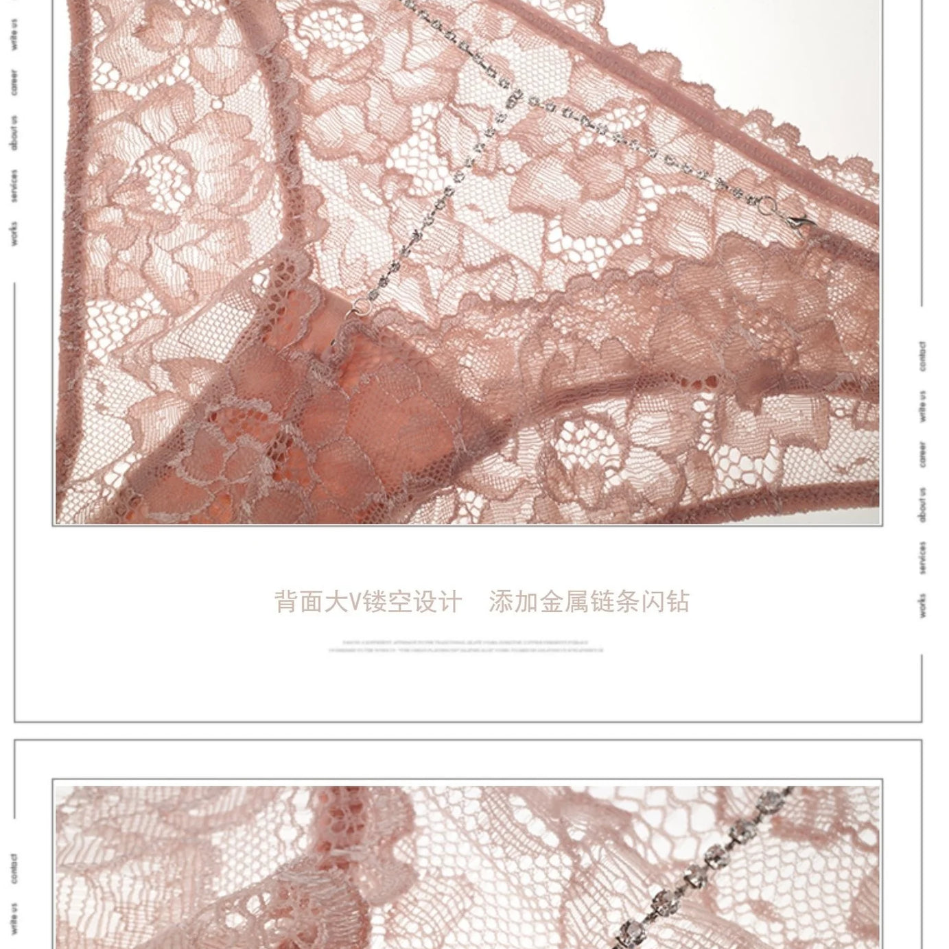 SP&CITY Nouvelle culotte sexy à strass pour femme, sous-vêtements en dentelle transparente, string sans coutures