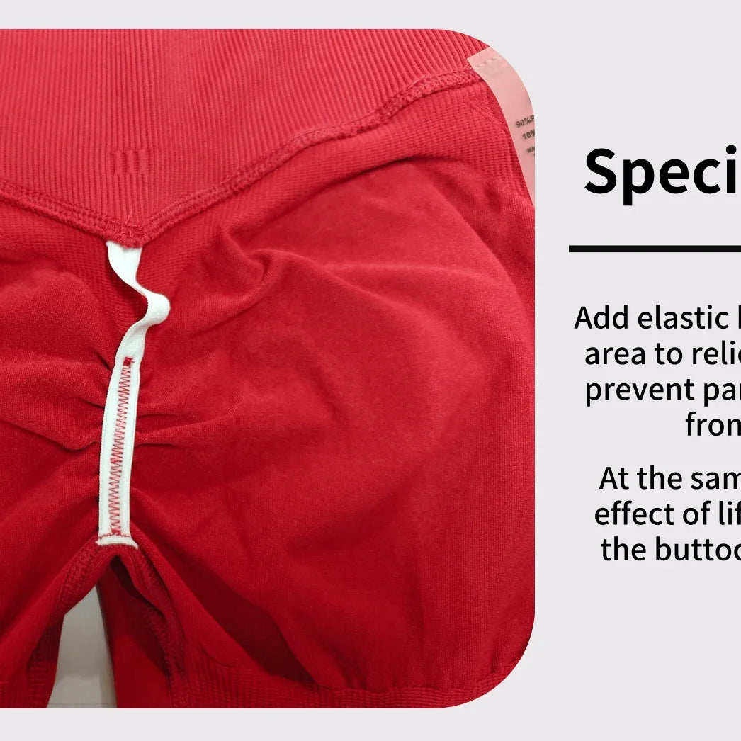 TEVEO 2pcs Women's Sports Yoga Shorts Fitness Cycling Elastic Sports Pants Ignite Sculpt Scrunch Short Yoga Bra Set leggings